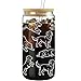 Caiibaoob Golden Retriever Glass Cups for Dog Lovers - Funny Glasses for Iced Coffee,Tea,Beer