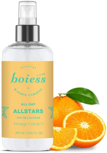 Boiess All day Allstars Vegan Eau de Cologne Orange Crush | Fresh Citrus Orange Scent | Made With Natural & Essential Oils For Kids & Adults | Children Fragrance For Sensitive Skin | Size: 8.45 Fl Oz