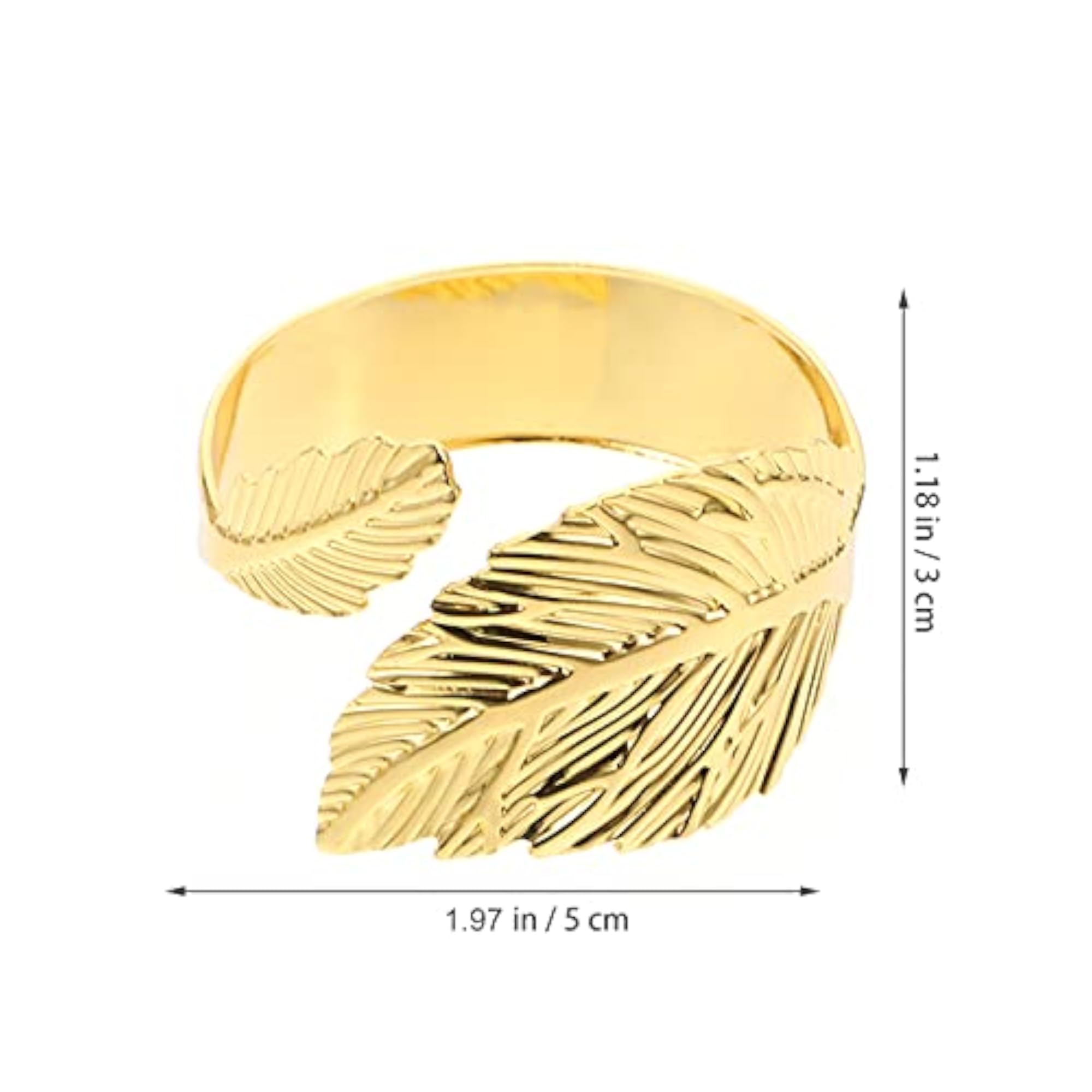 Leaf Metal Napkin Rings for Weddings