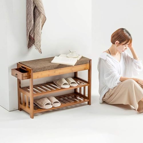 Banc de rangement pour chaussures d'entrée au design épuré - 4