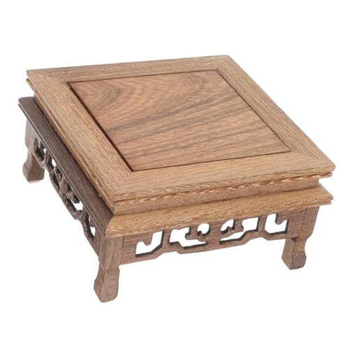 WEKADRIN Base in Legno di Chicken Wing per Vaso di Fiori Rustica, Piedistallo Espositivo per Fioriere da Interno, Arredamento Casa, Supporto Stabile per Decorazioni e Piante