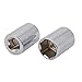 Aexit 1/2-inch Square Hand Operated Tools Drive 13/16-inch 6 Point Impact Socket Silver Tone 2pcs Model:23as442qo544