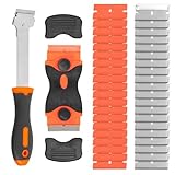 Window Scraper Tool, 2 Pcs Glass Scraper for Windows, Oven Scraper Tool Non Scratch, Cleaning Tools Ceramic Hob Scraper for Removing Window Decals Wallpaper Labels