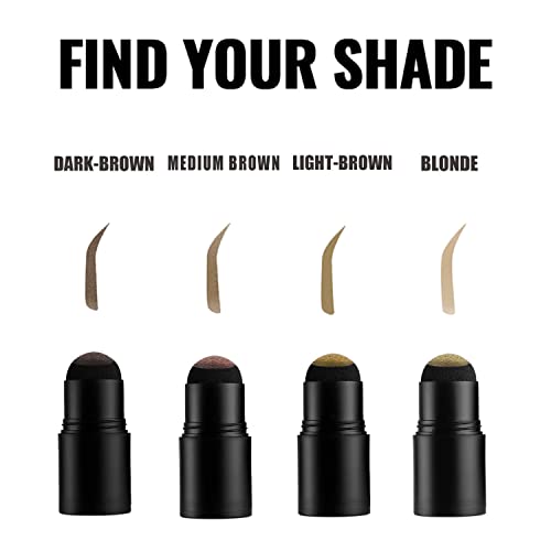 Eyebrow Stamp And Eyebrow Stencil Kit, 1 Step Eye Light Brown Shape Tinting Kit, Long-Lasting, Waterproof, 48 Reusable Eyebrow Stencils Stamp With Eye Brow Pen Brush, Trimmer And Spare Eyebrow Powder #TOP4