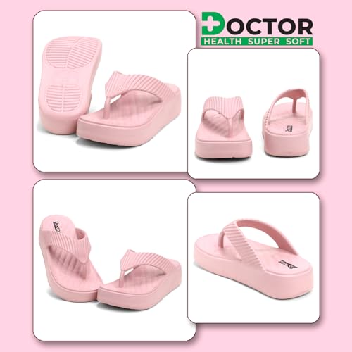 Image of DOCTOR HEALTH SUPER SOFT Women Soft EVA Flip Flops | Lightweight Cushioned Slippers | Anti-Slip Casual Sandals for Indoor Outdoor Everyday Wear