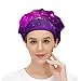Working Cap with Button and Sweatband Adjustable Tie Back Bouffant Hats Printed Multi Color for Woman ManStarry Sky