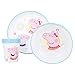 Peppa Pig Wutz Kinder-Geschirr Set mit Teller, Müslischale und Becher