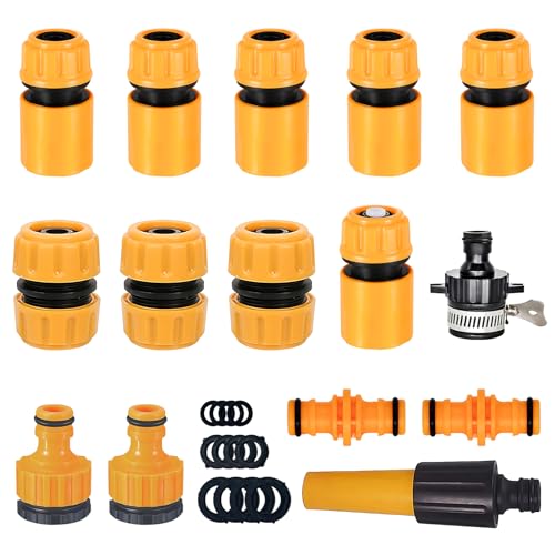 Meff-Mluk 27 PCS 2-in-1 Garden Hose Connector Kit with Nozzle