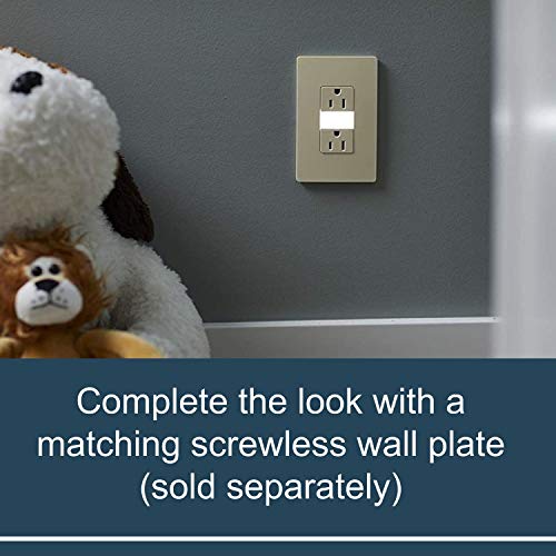 Image of Legrand radiant 15 Amp Combination 5-Level LED Night Light Outlet Lt Almond