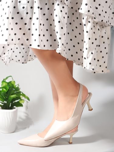 Image of Carlton London Women Stylish Backstap Sandal for Casual Wear, Party and Formal Wear with Stiletto Heels