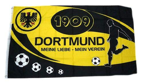 Fahne Flagge Dortmund Meine Liebe Mein Verein 90 x 150 cm