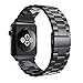 Simpeak Stainless Steel Band Strap Compatible Apple Watch 38mm 40mm Series 1 Series 2 Series 3 Apple Watch 4 - Black