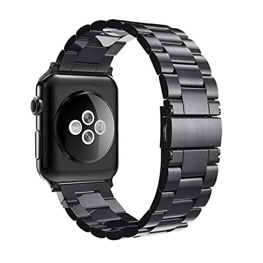 Simpeak Cinturino Sostituzione compatible per Apple Watch 38mm in Acciaio Inossidabile con chiusura pieghevole,Cinghia di Polso,Fibbia Apple Watch 38mm di Series 1/2/3 Versione 2015 2016 2017