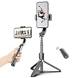 Abrazadera giratoria del teléfono: la abrazadera del teléfose puede controlar de forma inteligente con la tecla, presiónela y la abrazadera puede girar automáticamente en 360 grados, sin necesidad de operar con las manos.