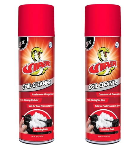 Fast-Shipping Refrigeration Technologies RT375A Viper Aerosol Foaming Coil Cleaner Degreaser Food Grade Expanding Foam 18oz (2) SHIPPED IN OUR BRANDED PACKAGING