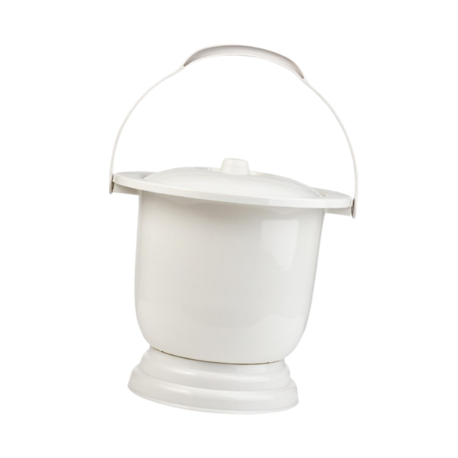 Orinal Portátil, Escupidera, Urinario con Tapa para Adultos, Niños, Uso Doméstico, Mujeres, Hombres Y Ancianos, Blanco