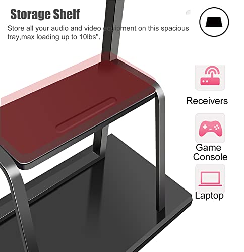 Soporte móvil para TV 40-75 pulgadas con ruedas y almacenamiento miniatura 6