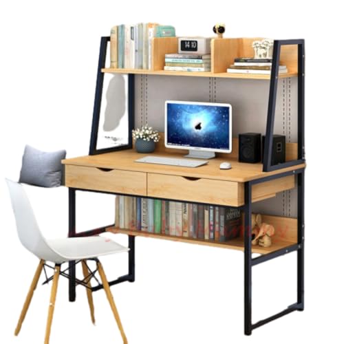 SG Stock | (A68) Computer Tables with Bookshelf/Study Table/Laptop Table/Desk (1m With Drawers Pine)