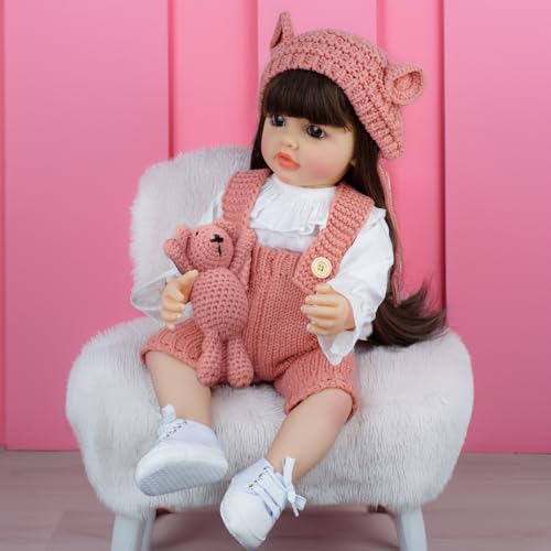Pinky Lovely 22inch 55cm Muñeca Reborn Bebé Realista miniatura 3
