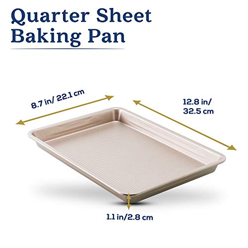 Nonstick Quarter Sheet Baking Pan By Ultra Cuisine – Food-Safe, Warp & Scratch Resistant Texture For Easy Release, & Carbon Steel Design Durable For Professional Quality Roasting, Size 9 X 13 Inch #TOP1