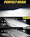 NAVOROGE D1S HID Xenon Headlights Bulb, D1S Bulbs 6000k Cool White,35W High Low Beam 66144 66140 85140 85415 Replacement Headlight with Aluminum Stents Base for Easy Installation,2 Pcs