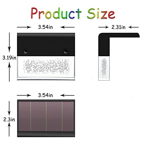 Comdourt Solar Deck Lights, Led Solar Step Lights,Outdoor Lighting Garden Decorative,Solar Fence Post Lights,Lighting Modes,Warm Changing,Solar Light-Conch Cube (Solar Fence Post Light- Ice Cube) #TOP2