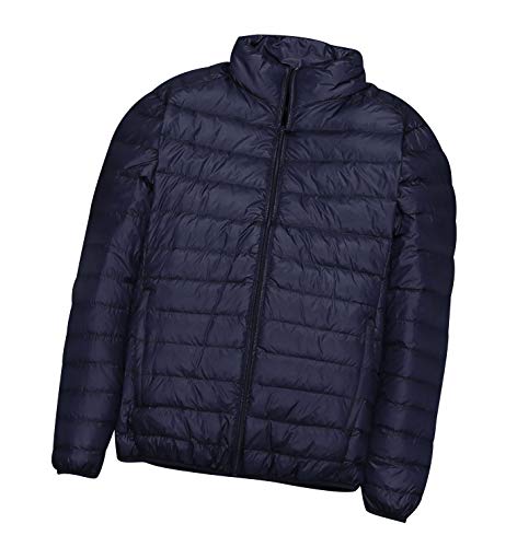 Plumas Ligero Hombre Plumiferos Hombre Con Capucha Chaquetas De Plumas Ligeras Abrigo Chaqueta Plumas Cazadora Ligera Chaquetas De Plumon Plumifero Abrigos Caballero Chaquetones Invierno Armada 3XL
