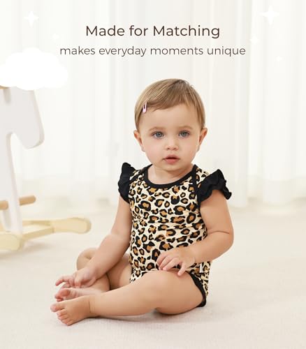 Baby Girl Bodysuit Newborn Ruffle Sleeveless Jumpsuit Soft Outfits Summer Clothes, Viscose Made from Bamboo3