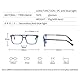 TR90 Brille Rahmen für Männer Frauen Brillen Flattop Square Anti Blue Light Eyewears (black clear frame)