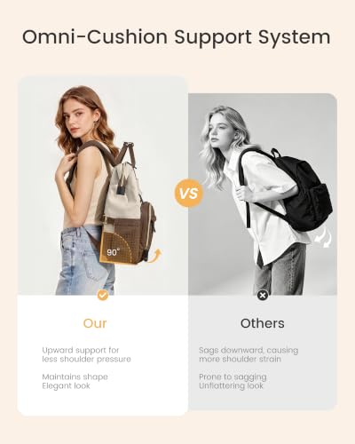 Image of LOVEVOOK Laptop Backpack Women Quilted Teacher Nurse Work Backpack Purse