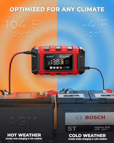 Image of Fully Automatic Car Battery Charger 6A 6V /12V，Bike Battery Charger,Battery Charger for Car and Bike,Suitable for Most Battery Types, Including Calcium, Gel, AGM, Wet Lead-Acid Batteries