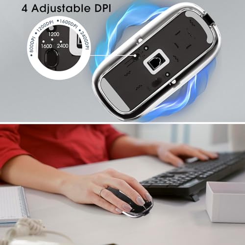 Image of Transparent Wireless Computer Mouse,Black