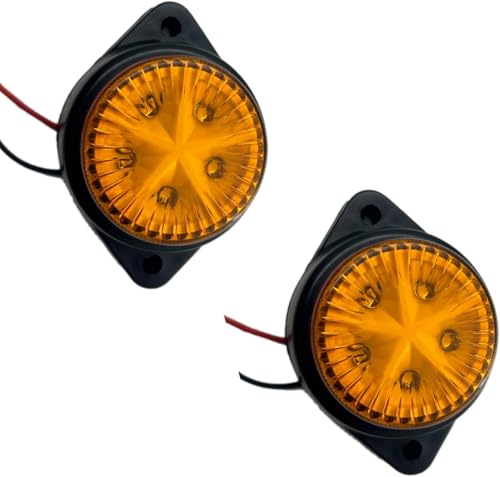 Feu de poulet LED remorque 24V orange étanche - Feu marker latéral pour camion