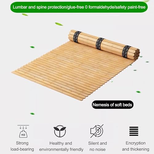 Colchón portátil de suelo de bambú para涼爽 cama de verano 5