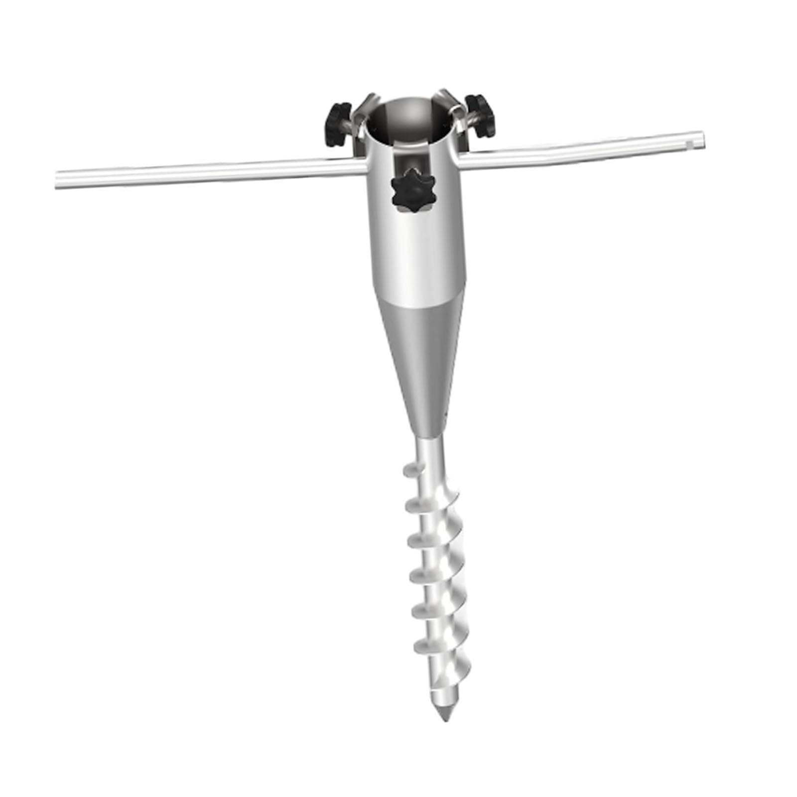 Colcolo Soporte para Paraguas, sombrilla de Playa, Tornillo de Anclaje de Arena, Resistente al Viento, sin Plano, Base de sombrilla Ajustable para Tienda de