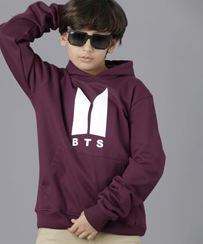 Image of KYDA KIDS Boys Cotton Regular Fit Hooded Neck Hoodies - Sweatshirt with Hoodies Full Sleeves Winter Wear, Long Sleeve Sweatshirts for Boys