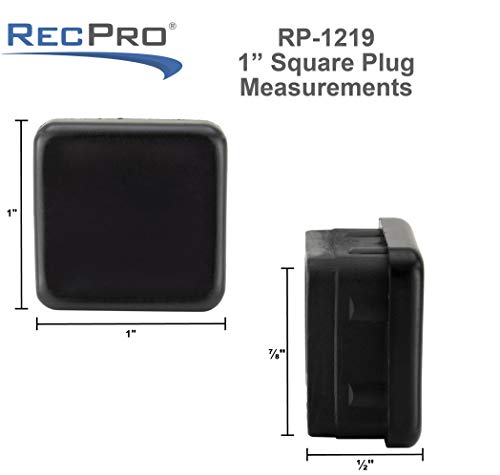 Image of RecPro 1 inch Square Tube Plug Cap 7 /8 inch ID Plastic End Cap Beveled Insert (