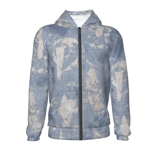 French Linen Print Kids Pullover Hoodies Boys Zip Up Sweatshirts Girls Athletic Clothes with Pocket2