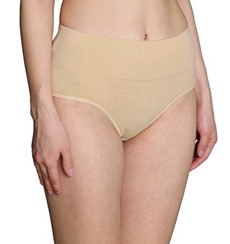 Image of Innersy Women's 5 Pack High Waist Tummy Control Solid Color Cotton Briefs Panties