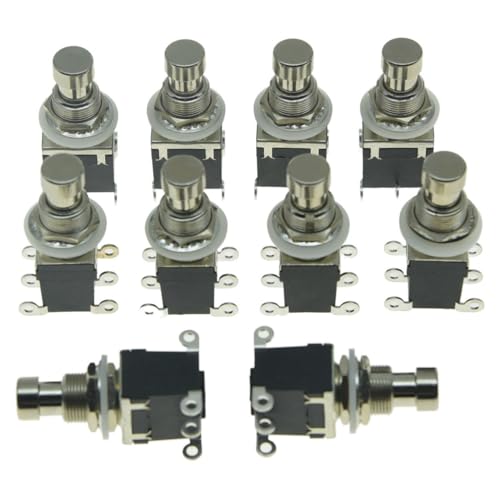 10x 6-Pin DPDT Side Terminals Push Button Guitar Effect Pedal Foot Switch Bypass
