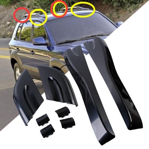 Portabicicletas Techo para Hyundai Tucson 2004-2008 Juego Rieles y Tapa Final Cubierta 5