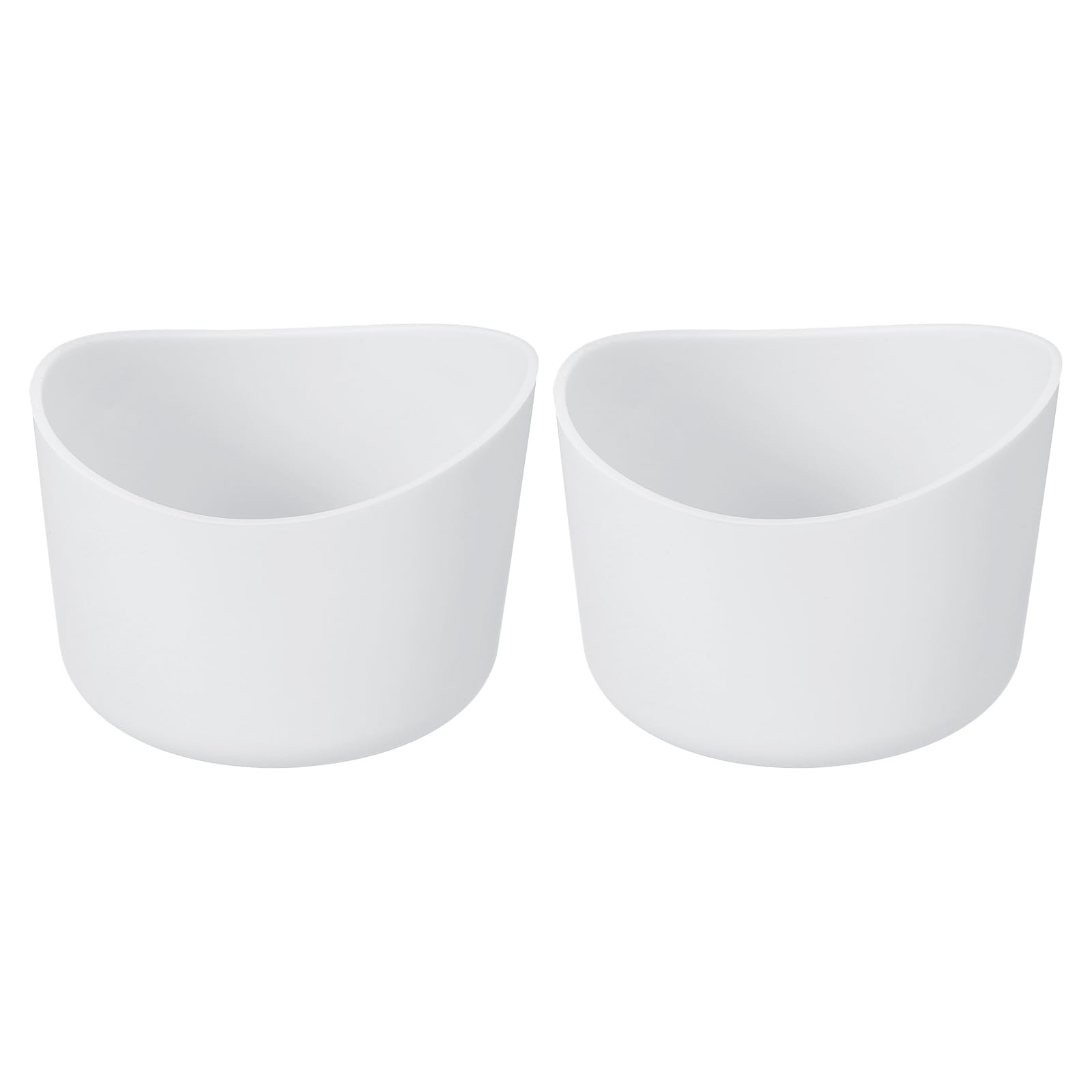 sourcing map 2pcs 6.5cm Protective Silicone Boot Sleeve for 12-24 oz, Water Bottle Bottom Silicone Anti-Slip Sleeve Cover, Irregular Shape Cup Accessories, White — image 1