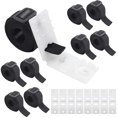 Lot De 8 Sangles De Fixation Et Pinces Pour Bâche Piscine - Universelles Pour Rouleaux Solaires - 1,78m