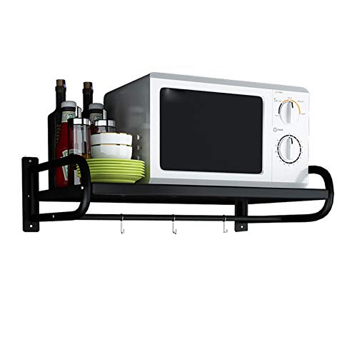 Soporte de pared para microondas, de aleación de aluminio, 53 cm, ahorro de espacio, para horno, altura ajustable para todos los hornos microondas