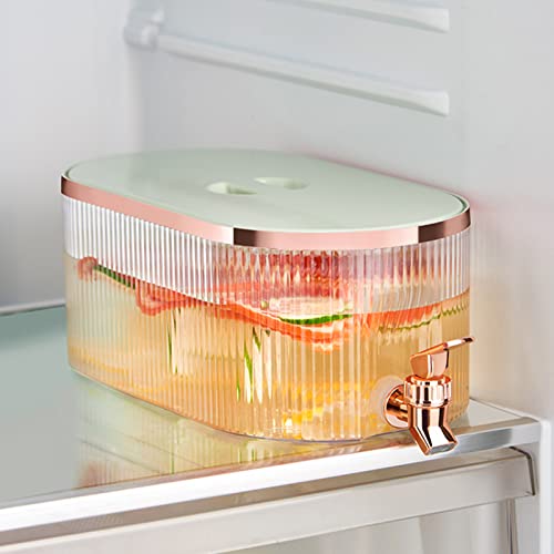 5.3L Cold Kettle with Faucet in Refrigerator Drink Dispenser for Fridge Refrigerator Beverage Dispenser Fruit Teapot Lemonade Drink Containers for Kitchen Home Party Bar Wedding (#1)