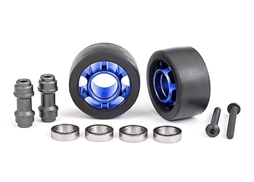 Roues alu anodisées bleu Traxxas 7775X avec jante usinée pour XMaxx RC