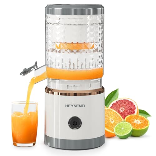 Electric Citrus Juicer Machines, Rechargeable Lemon Juicer Squeezer with USB Cable & Cleaning Brush, Portable Juicer for Fresh Orange, Lime, Grapefruit, Easy to Clean, White