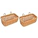 CIYODO 2pcs Storage Fruit Egg Veggies Sundries Supplies Retro Organizing Wall Home Wicker Handwoven Rattan Farmhouse Bin Kitchen Fruits Potato Hanging Organizer Pantry Wall-mounted