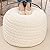 Round Pouf Ottoman 20" x 20" x 14"Inches Boho Poof Home Decor Floor Pouffe Ottoman Foot Rest for Couch Sofa Bean Bag Chairs Living Room Bedroom (Cream)