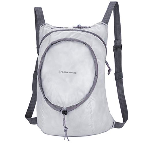 Scotry Ultra Lightweight Packable Travel Backpack, Man Women Foldable Handy Daypack for Camping Outdoor Hiking Cycling (White)